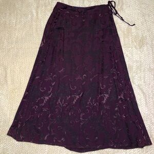 VTG Ruff Hewn Maxi Wrap Skirt Size 12 Tapestry Dark Romantic Whimsigoth Fairy